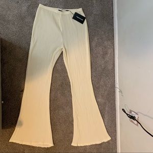 Cream flare pants